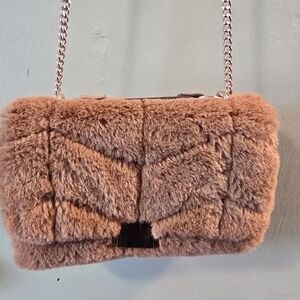 Target Faux Fur Crossbody Bag - Brown